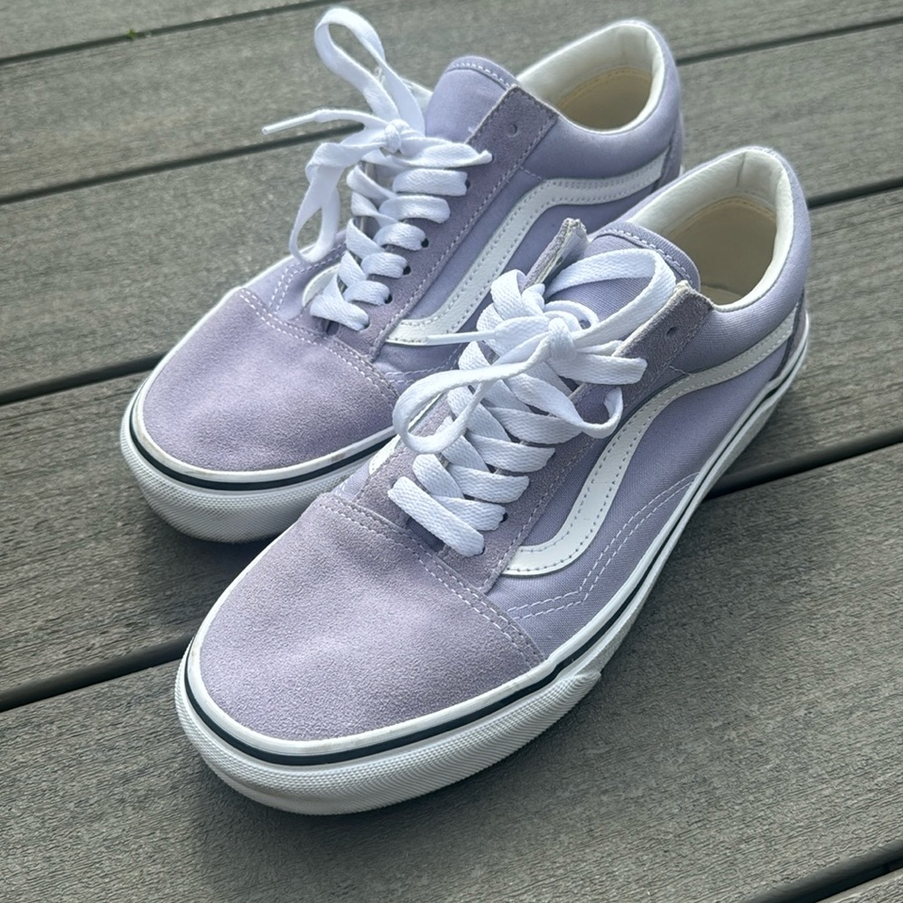 VANS Old Skool Sneakers Languid Lavender/True White size 9.5 women’s 8 men’s